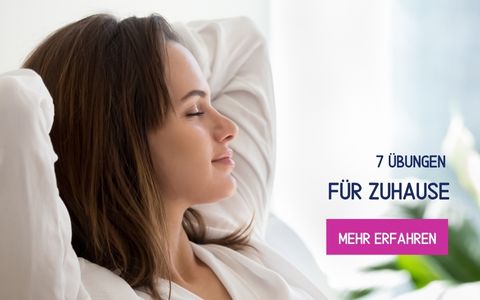Frau entspannt mit geschlossenen Augen