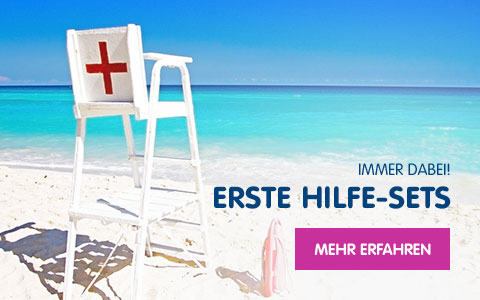 Ein Erste-Hilfe-Sitz am Meer